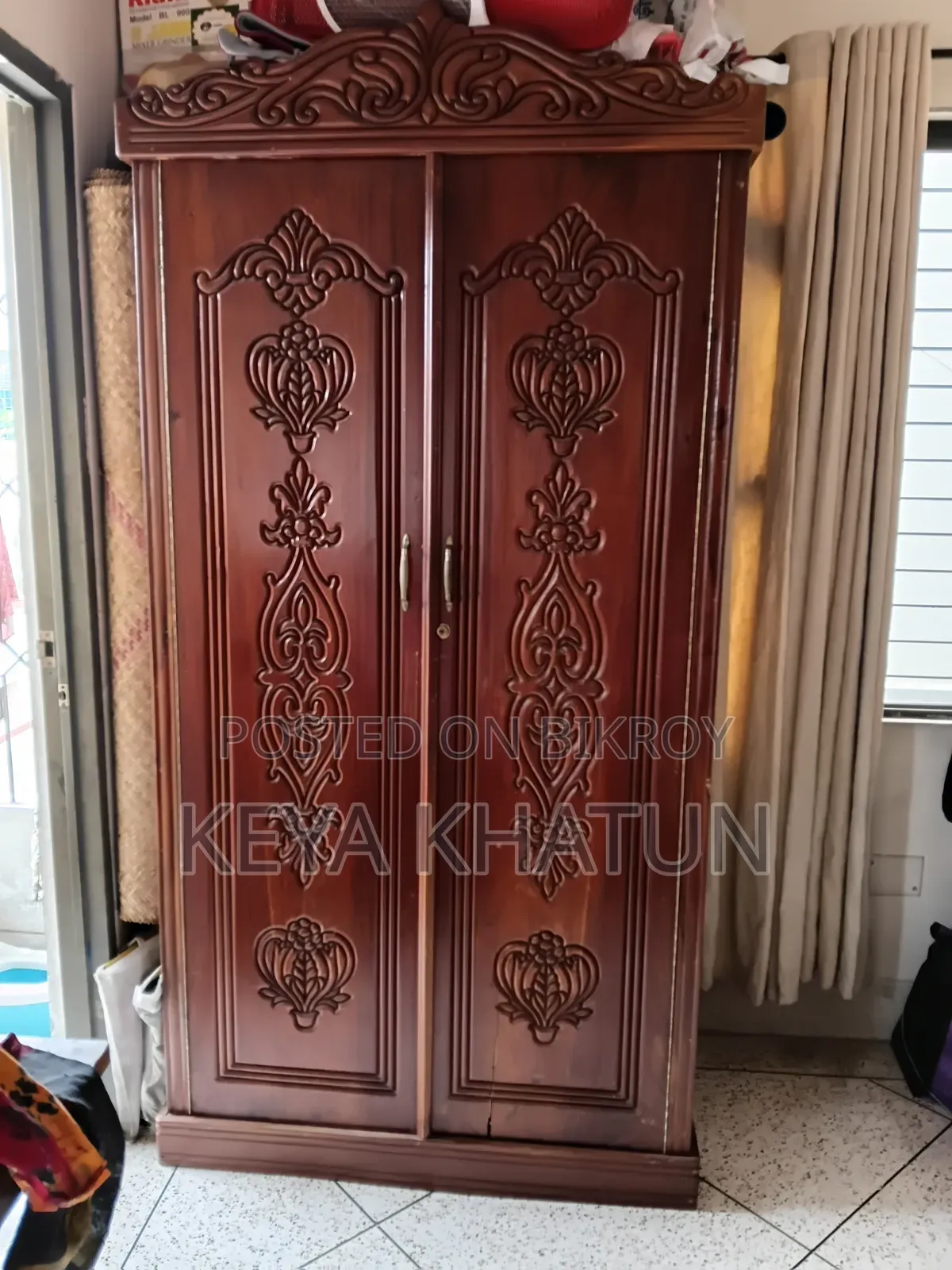 Akashmoni Wood Almirah Two Door