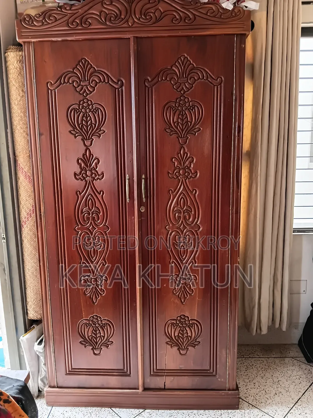 Akashmoni Wood Almirah Two Door