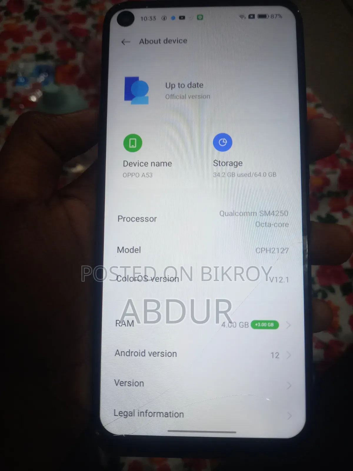 Oppo A53 Blue