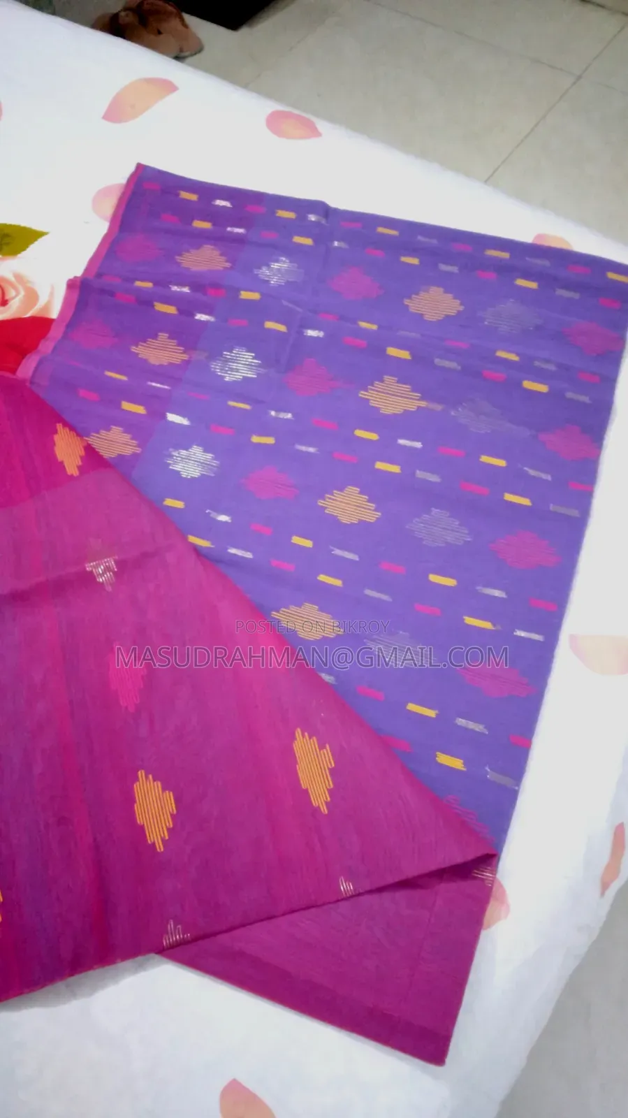 Jamdani Saree Half Silk