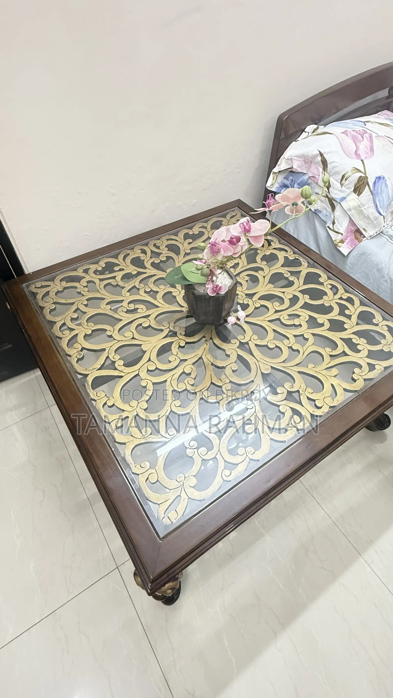 Imperial Style Golden Leaf Coffee Table