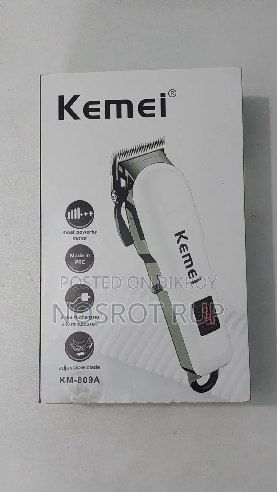 Kemei KM-809A Professional Hair Clipper Trimmer
