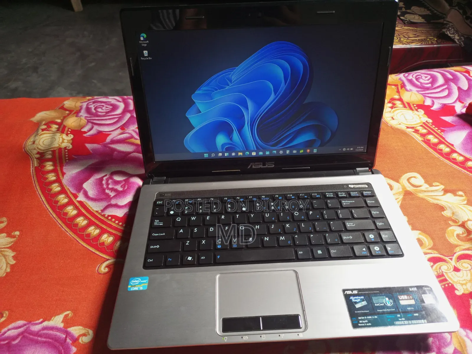 Laptop Asus 8GB Intel Core I5 HDD+SSD 512GB