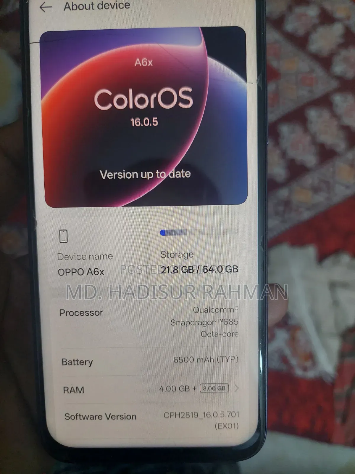 Oppo A6x 64 GB Purple
