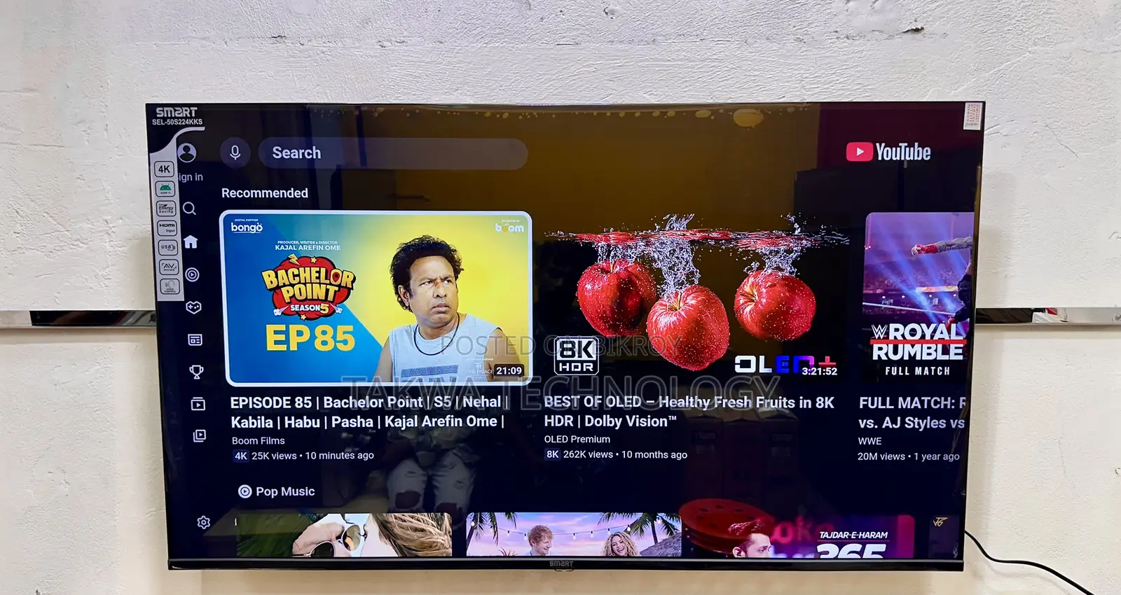 Smart 50 Inch Smart Android Frameless Voice Control TV Full Box