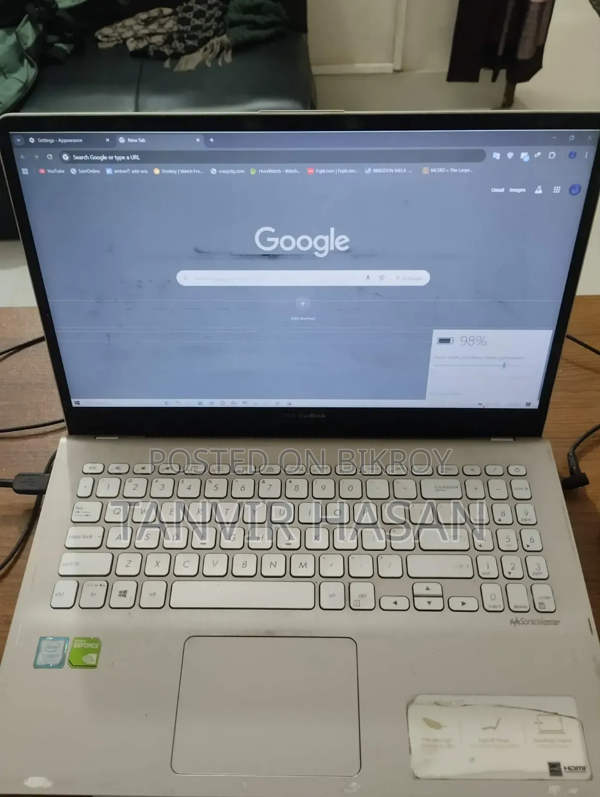 Laptop Asus VivoBook S15 S530UN 8GB Intel Core i7 HDD 1TB