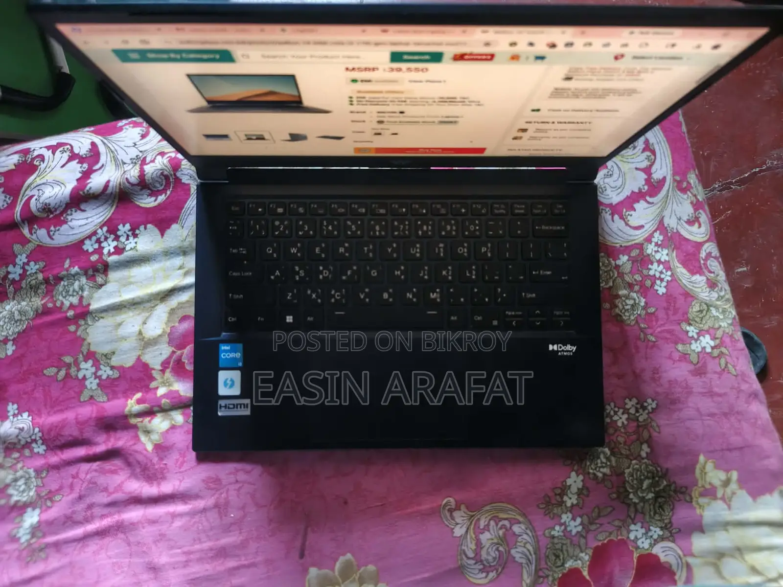 Laptop 8GB Intel Core i3 SSD 512GB
