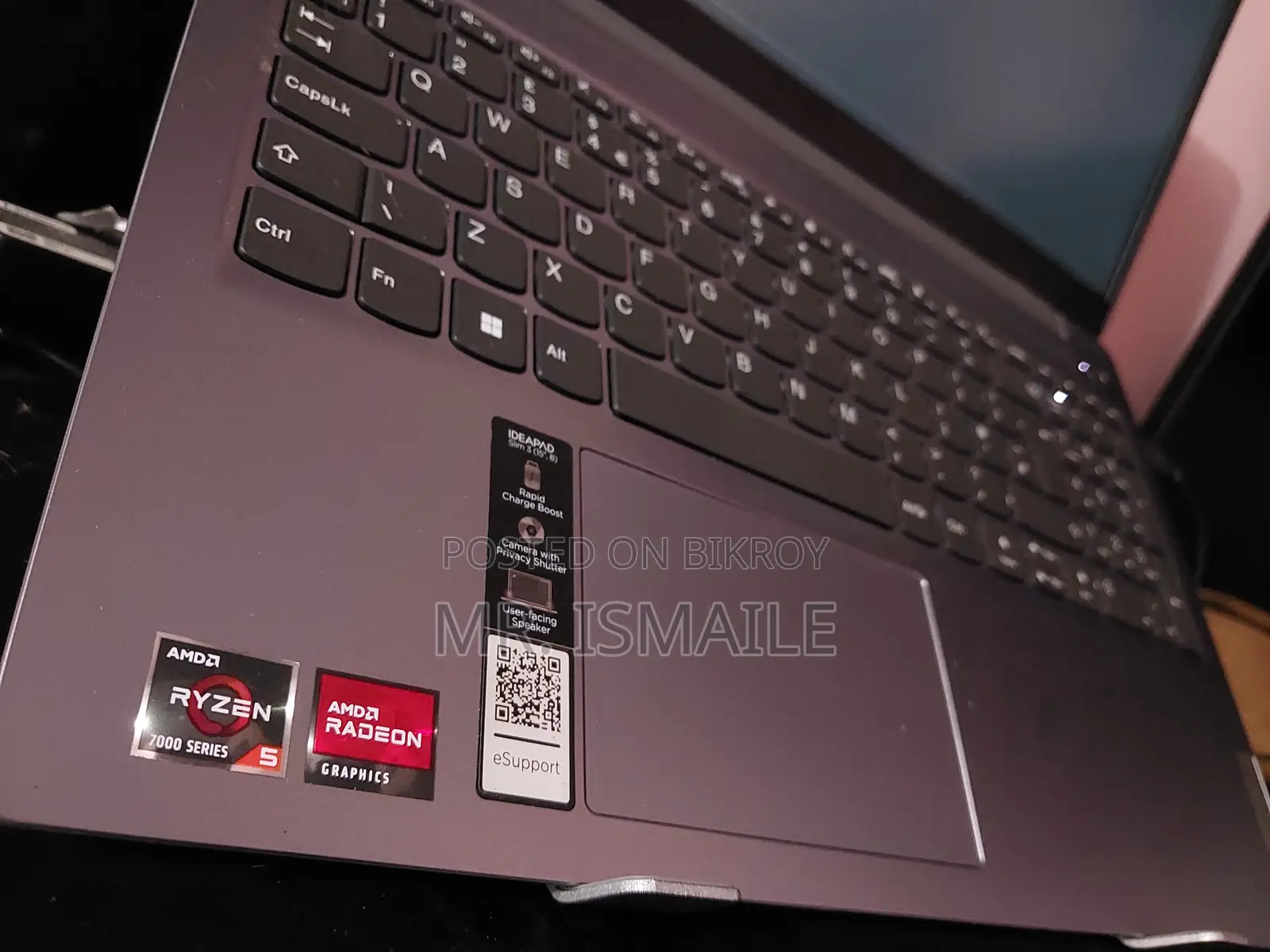 ল্যাপটপ লেনোভো আইডিয়াপ্যাড ৩ ৮জিবি এএমডি রাইজেন ৫ এসএসডি ৫১২জিবি