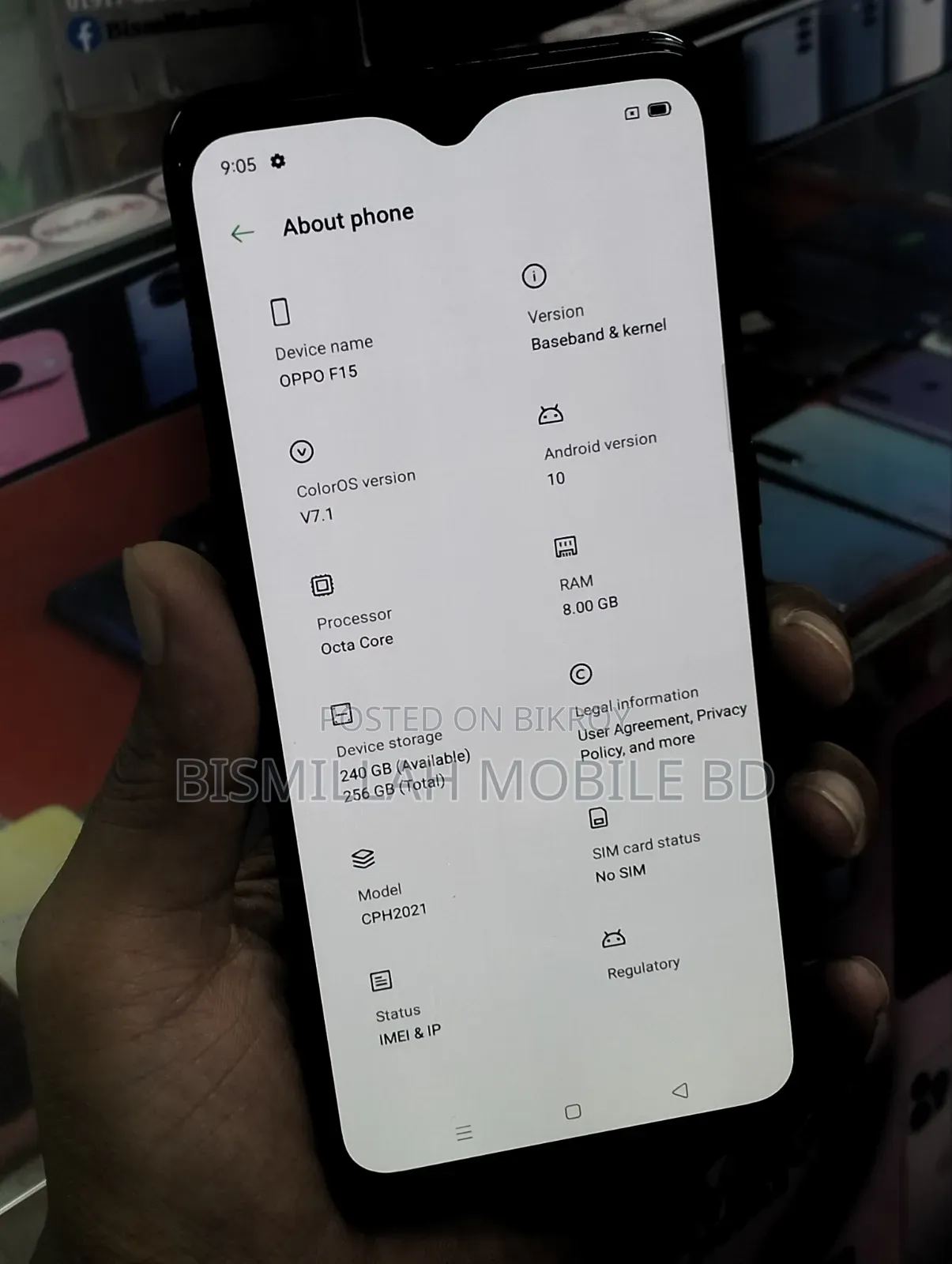 Oppo F15 256 GB Black
