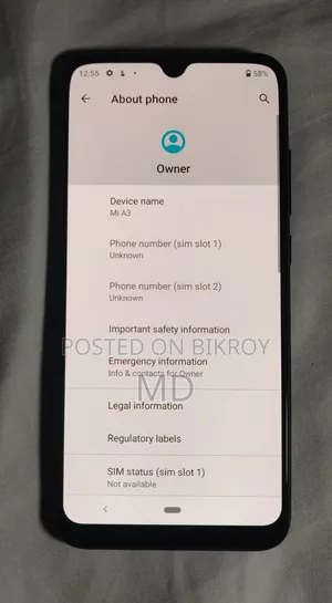 শাওমি মি এ৩ ৬৪ জিবি ব্ল্যাক