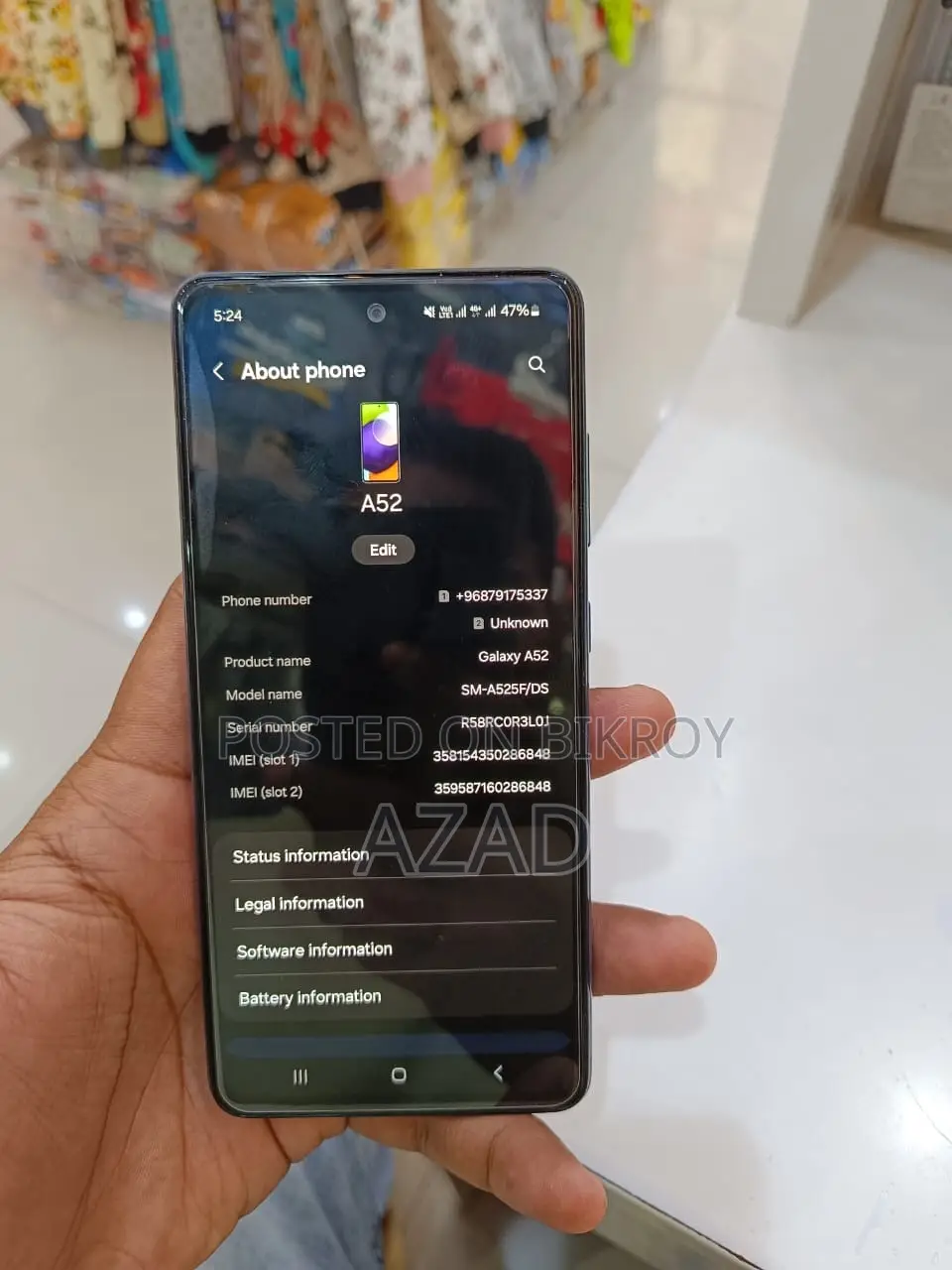 Samsung Galaxy A52 128 GB Blue