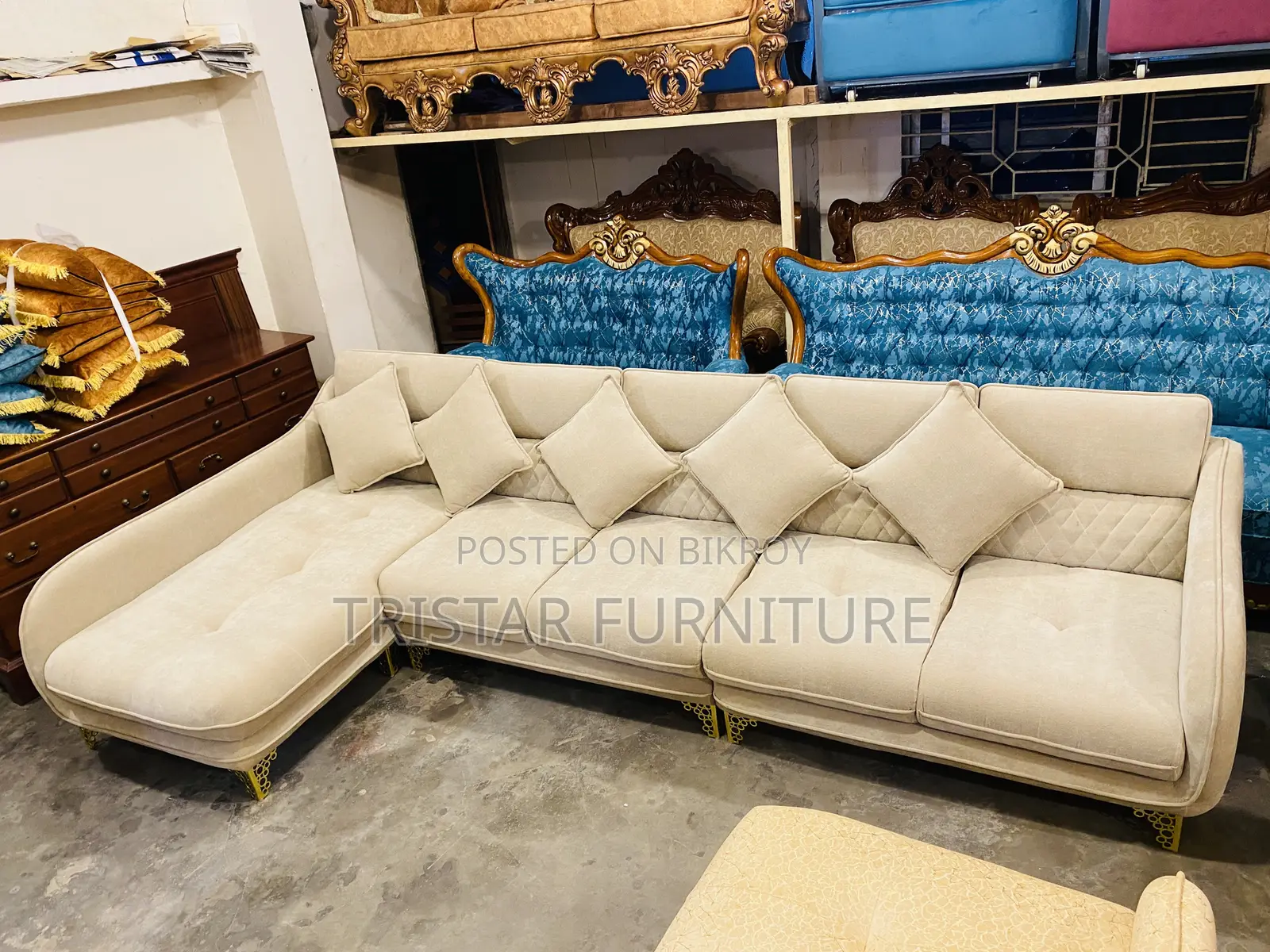 L Type Long Sofa Set