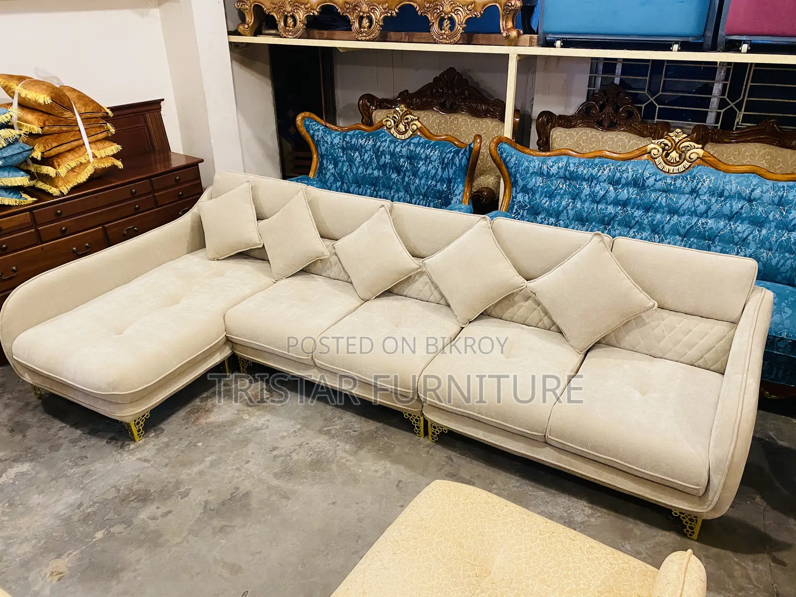L Type Long Sofa Set