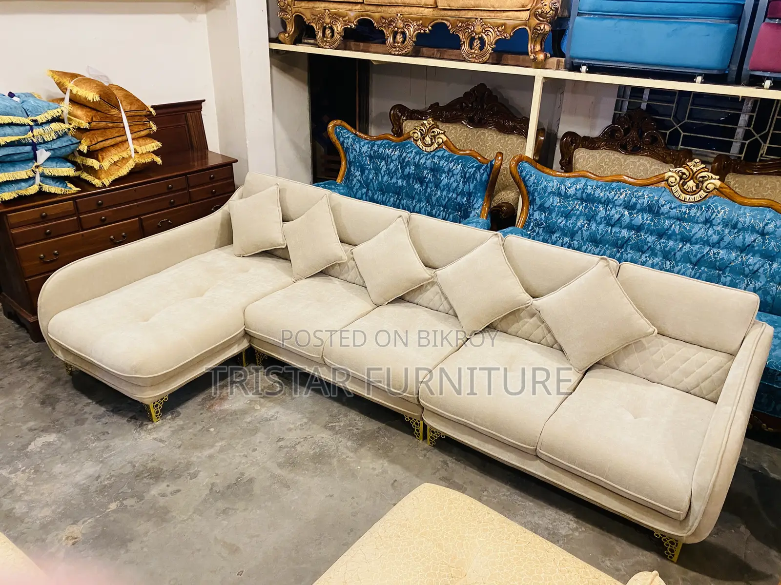 L Type Long Sofa Set