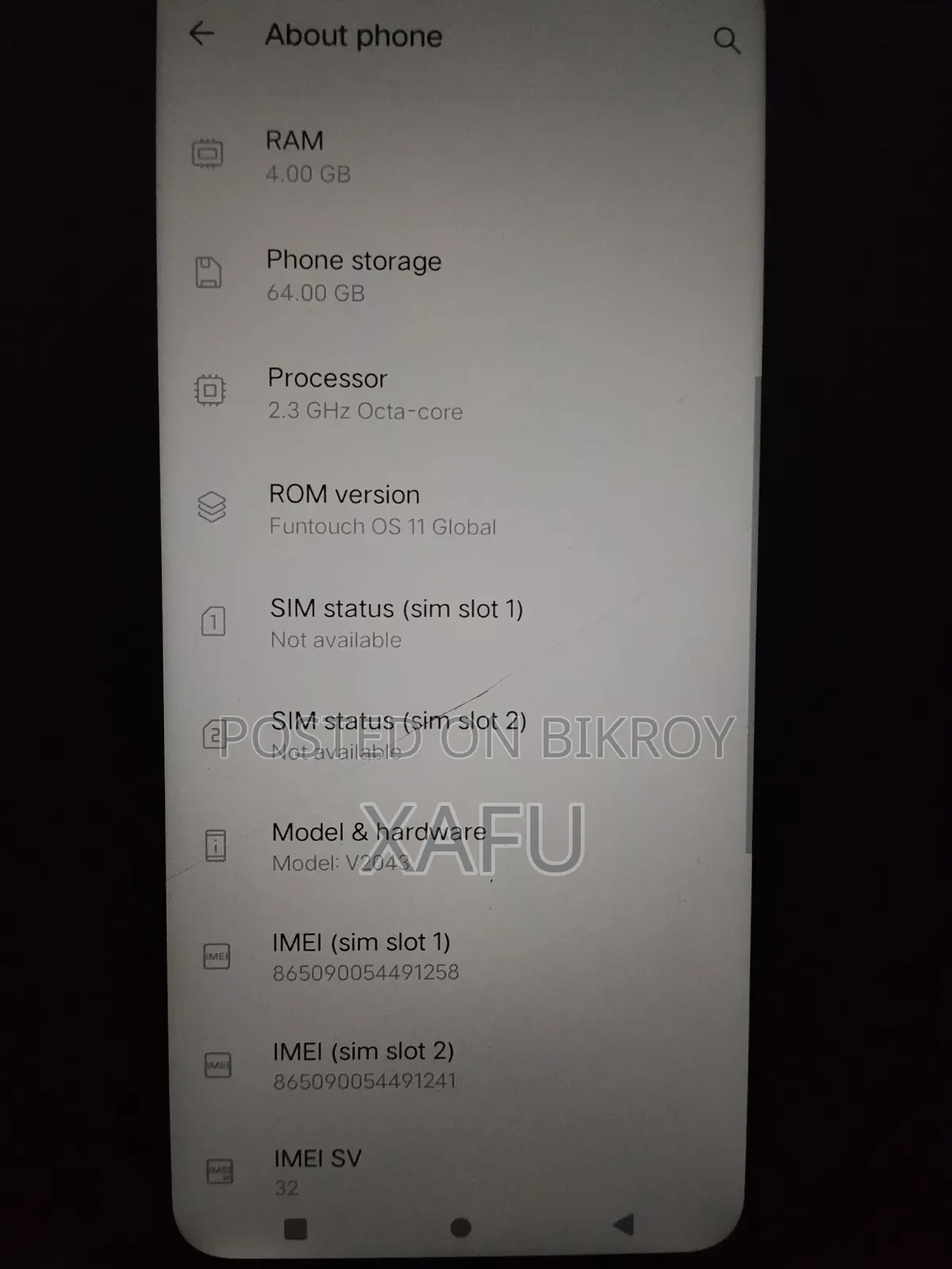 Vivo Y20 64 GB