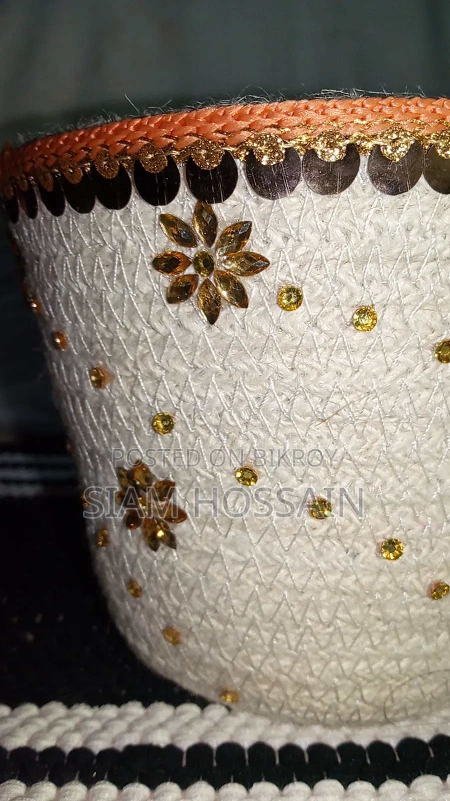 জুট ফ্লাওয়ার বাস্কেট