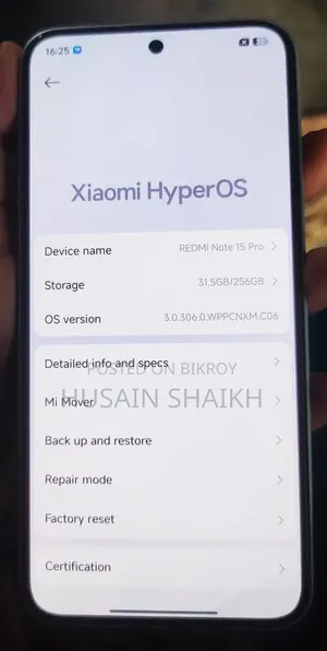Xiaomi Redmi Note 15 Pro ২৫৬ জিবি সাদা