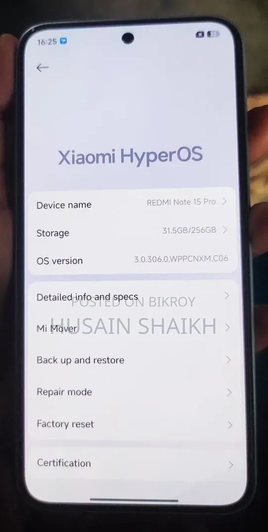 Xiaomi Redmi Note 15 Pro ২৫৬ জিবি সাদা