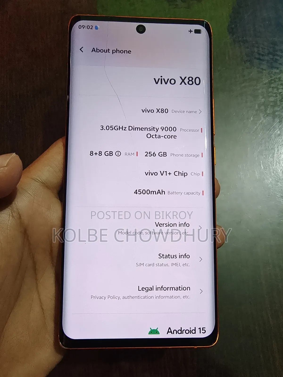 Vivo X80 256 GB Orange