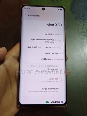 Vivo X80 256 GB Orange