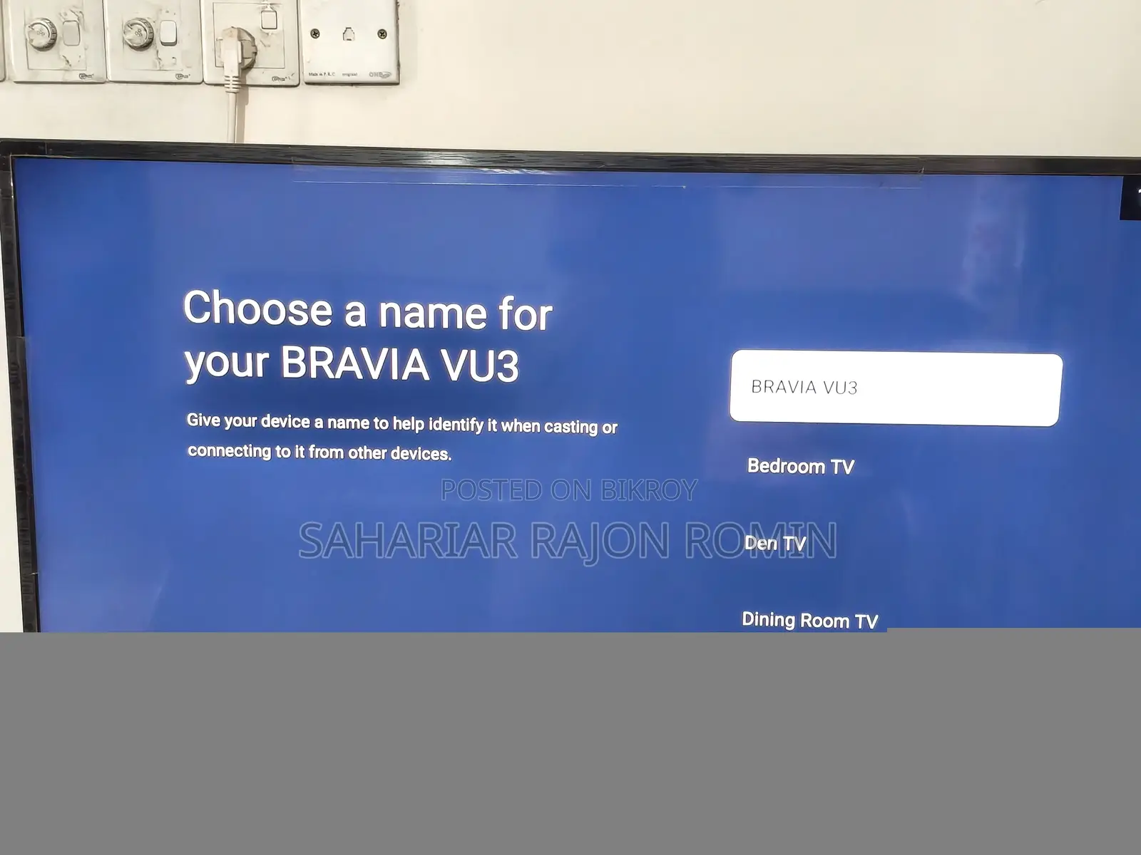 Sony Bravia Vu3