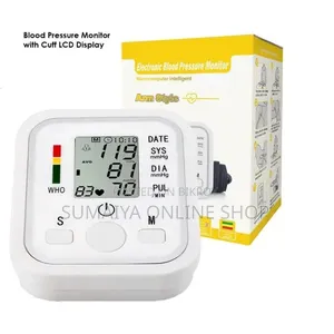 Blood Pressure Monitors With Adjustable Cuff and Large LCD Display