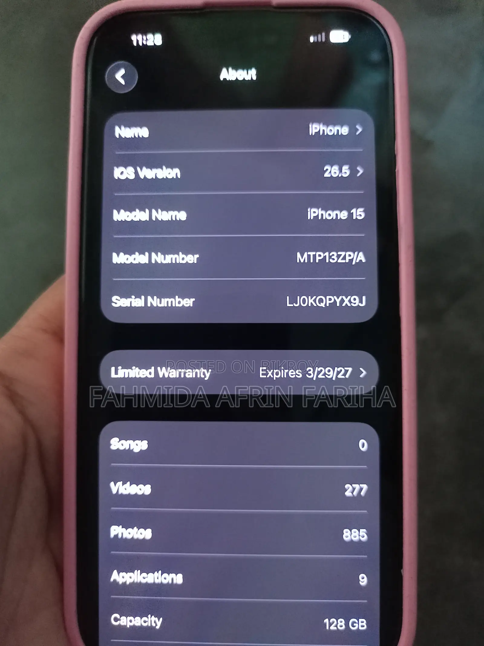 Apple iPhone 15 128 GB Pink