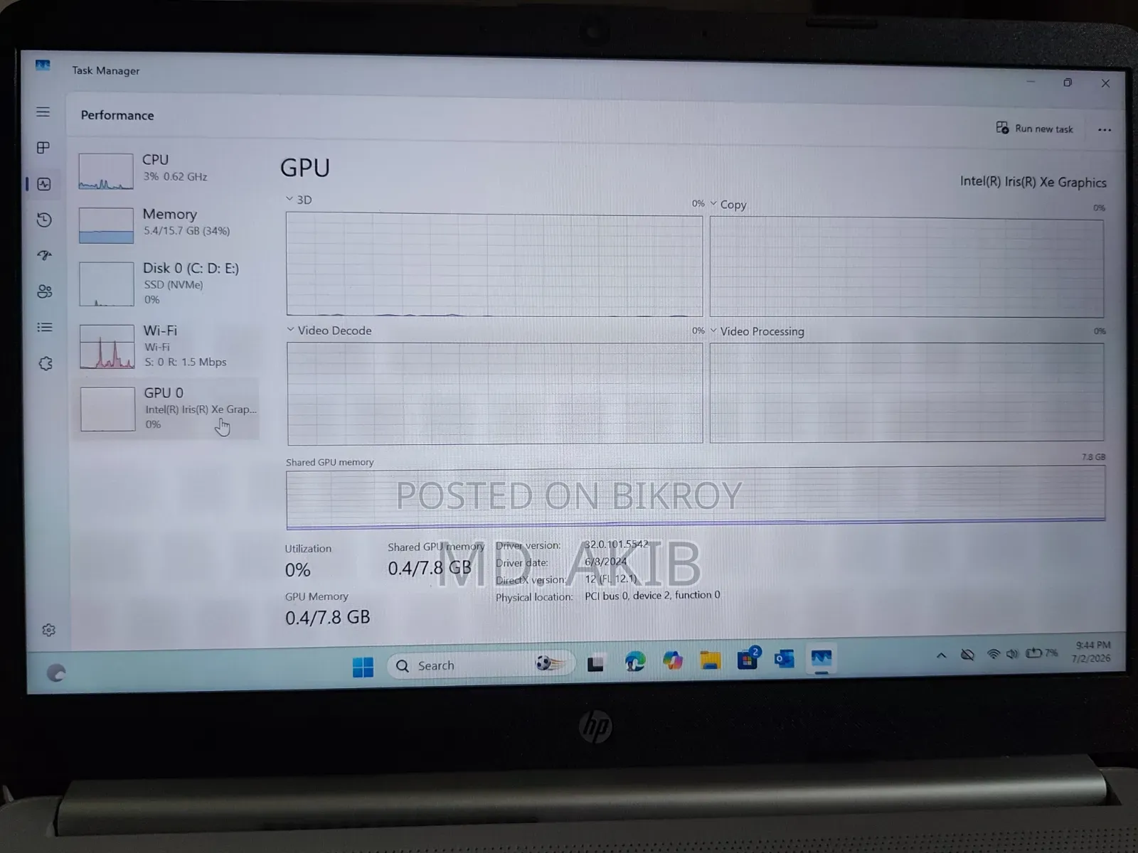 Laptop HP 14S 16GB Intel Core i5 SSD 1TB