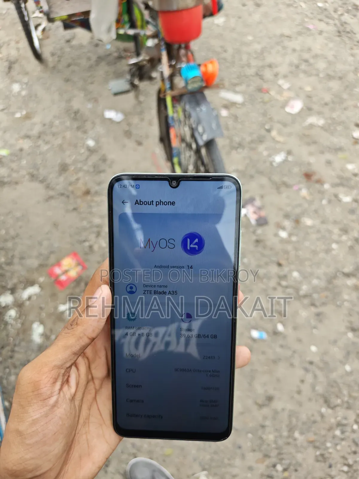 ZTE A35 ১২ জিবি ব্লু
