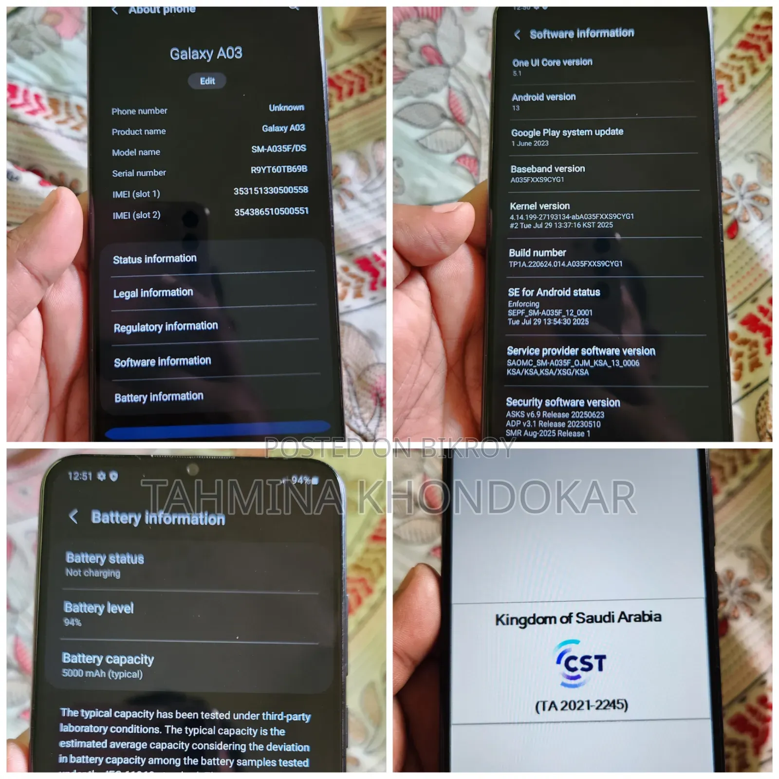 Samsung Galaxy A03 32 GB Black