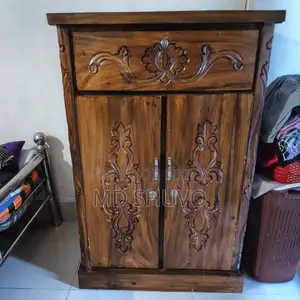 Wooden Wall Showcase and Wooden Wardrobe for Sarees