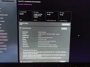 Desktop Computer 8GB Intel Core I7 SSD 128GB