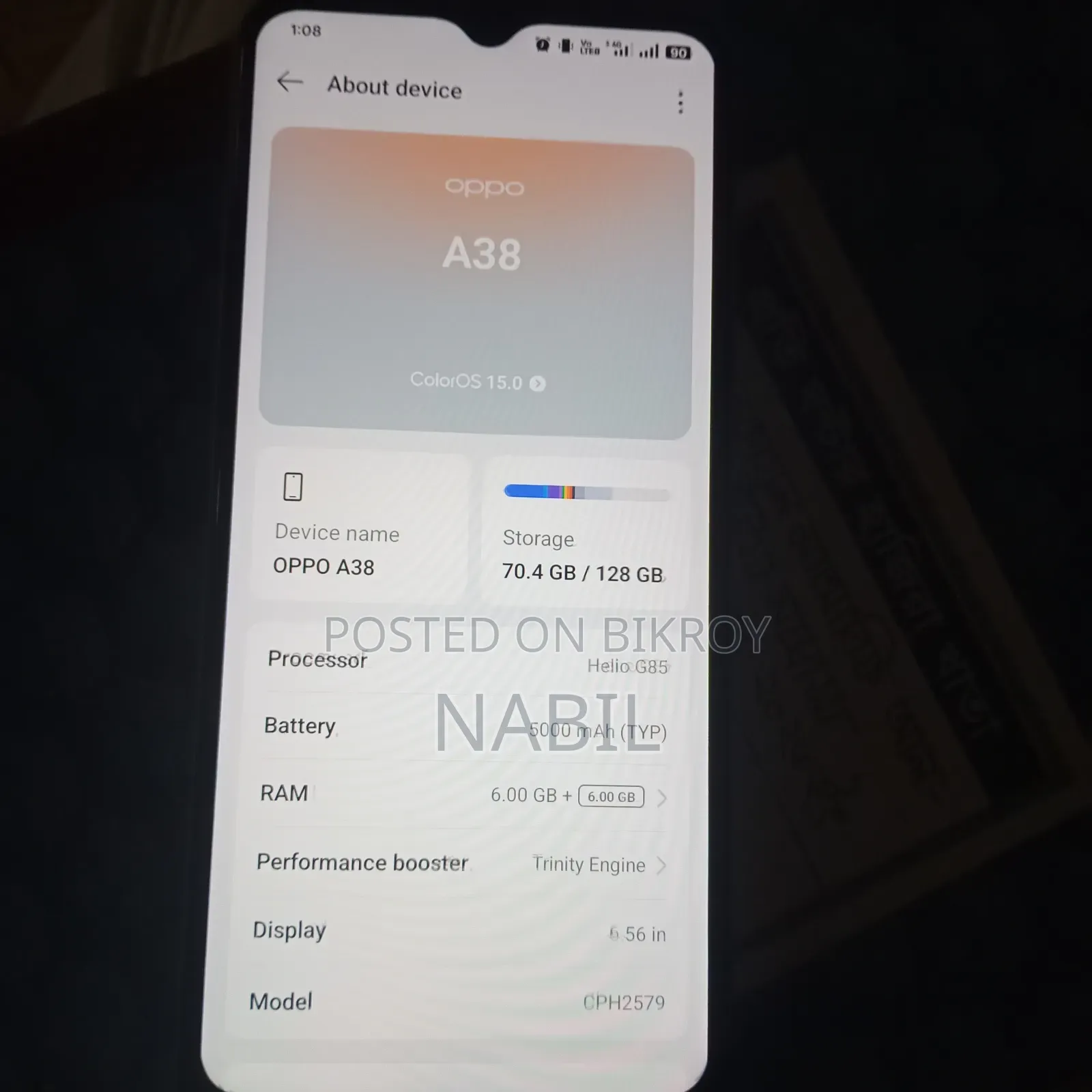 Oppo A38 128 GB White