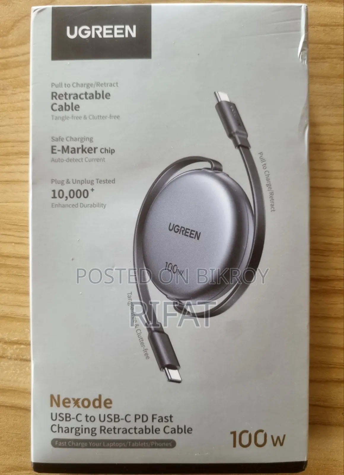Ugreen 100w Retractable Cable