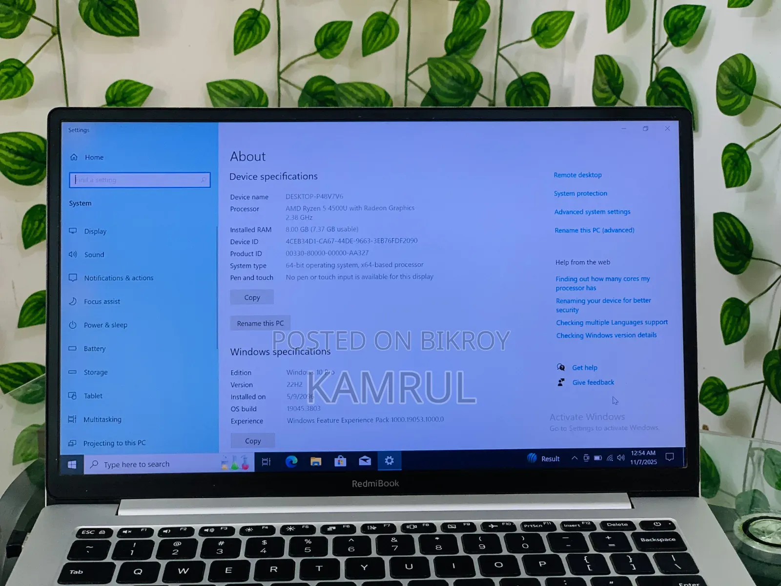 Laptop Xiaomi RedmiBook 13 8GB AMD Ryzen 5 SSD 256GB