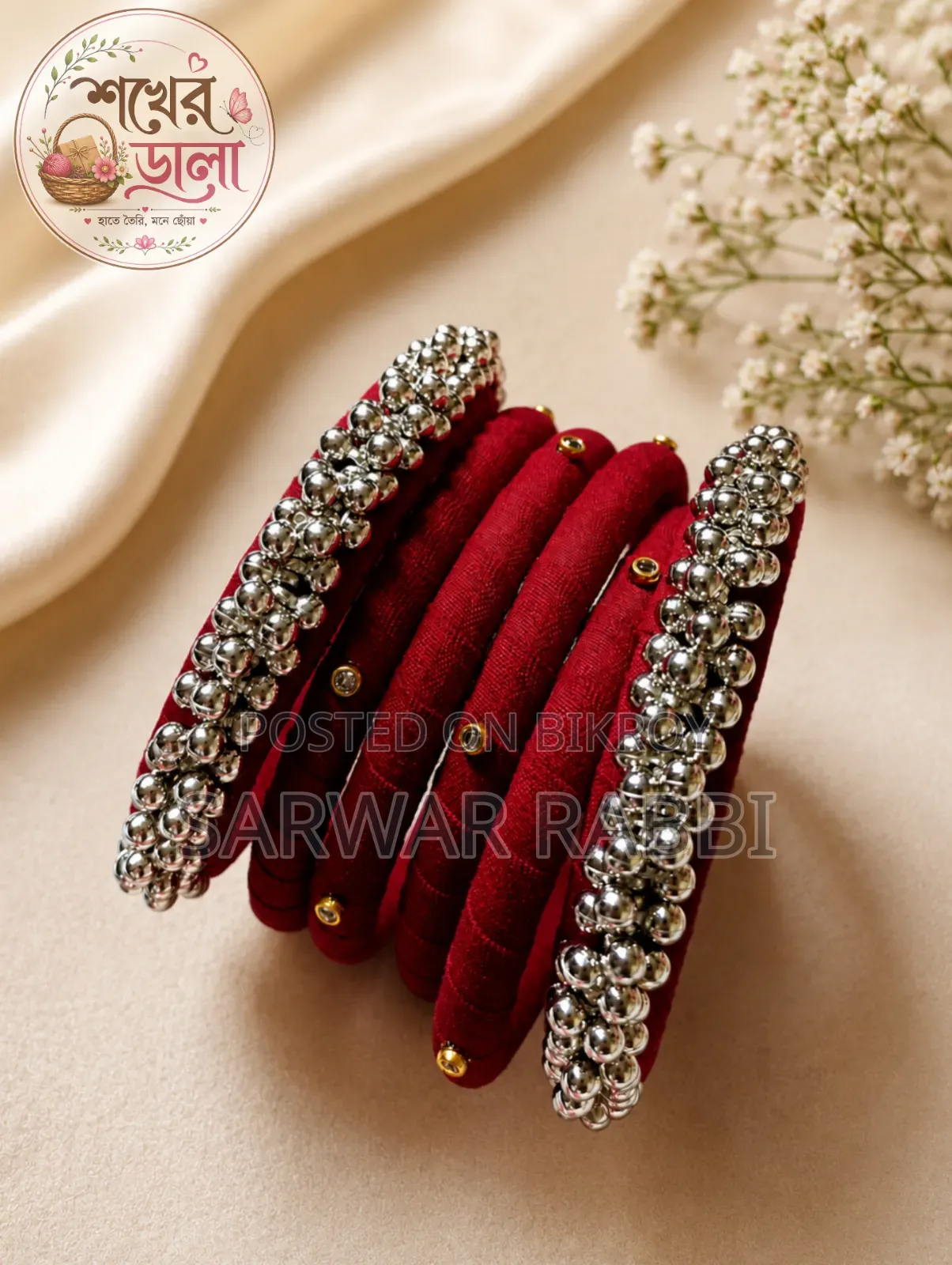 হাতে তৈরি কুন্দন চুড়ি