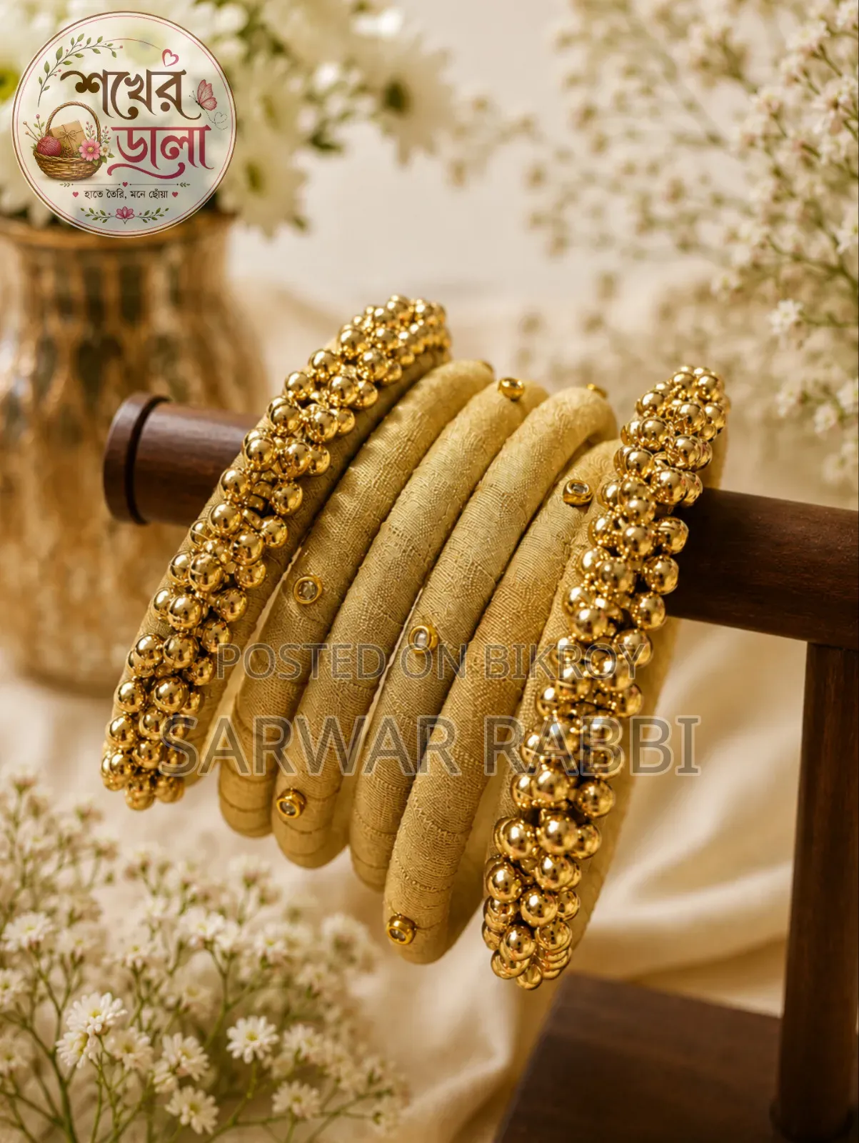হাতে তৈরি কুন্দন চুড়ি