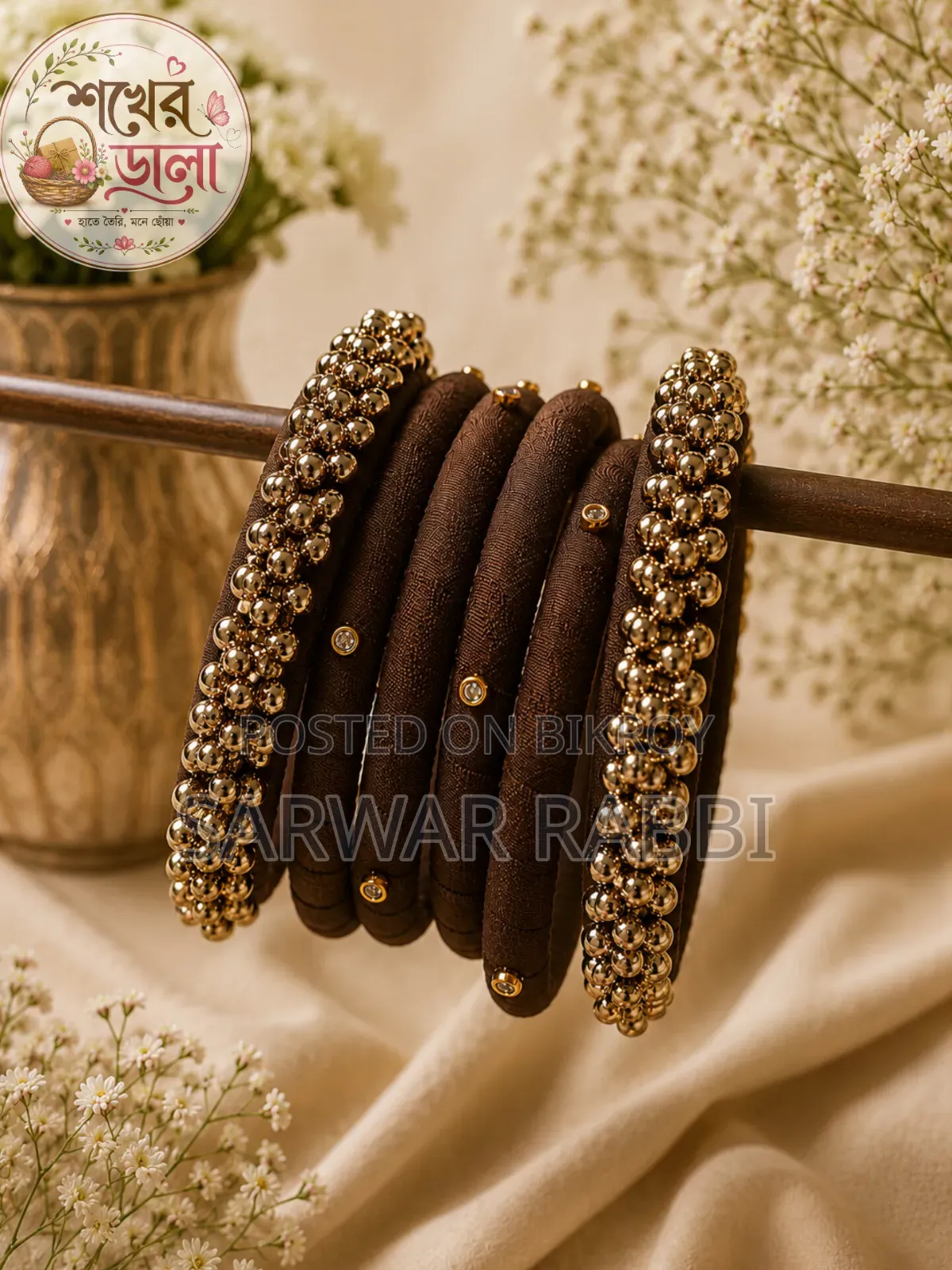 হাতে তৈরি কুন্দন চুড়ি