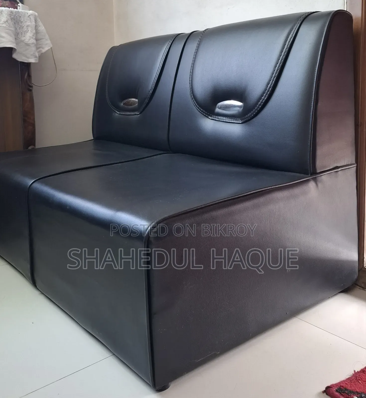 Two Seated Sofa (Black)
