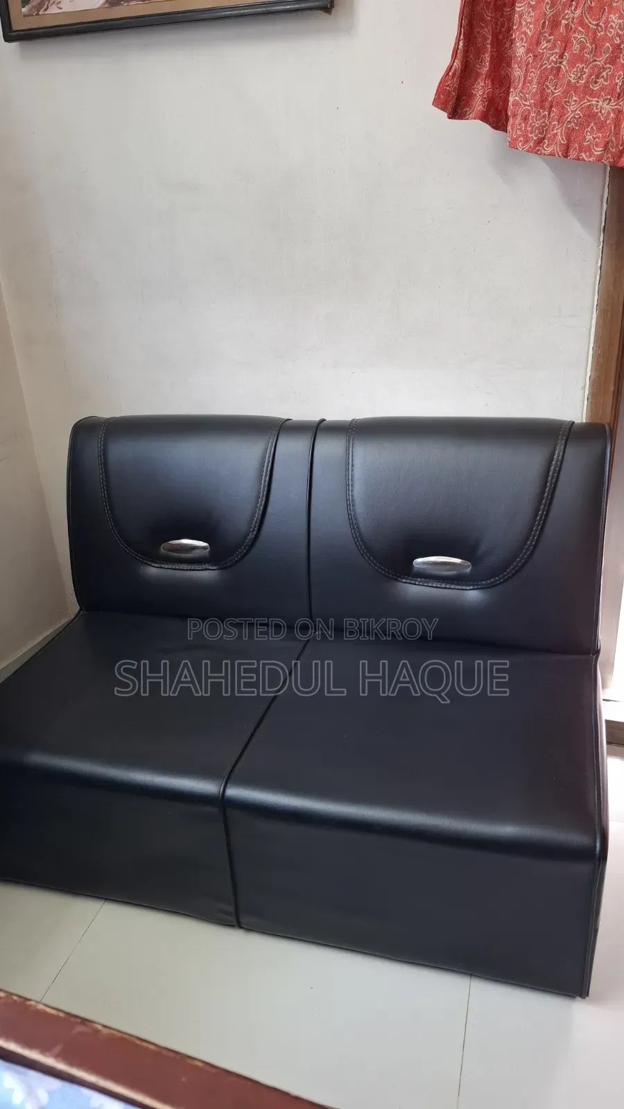 Two Seated Sofa (Black)