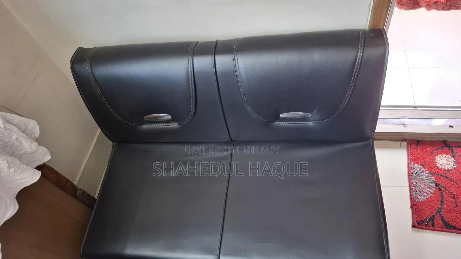 Two Seated Sofa (Black)