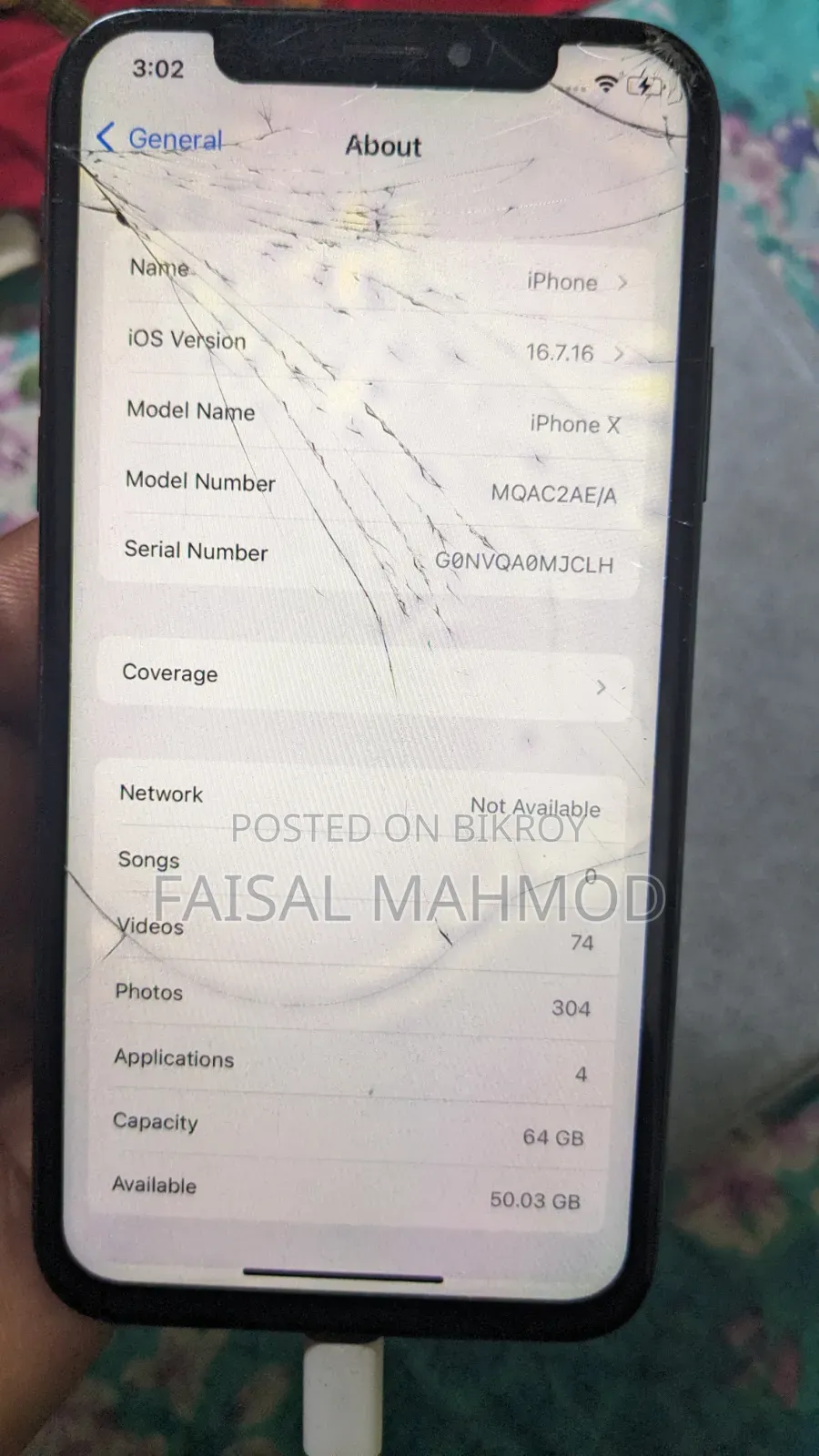 Apple iPhone X 64 GB Black