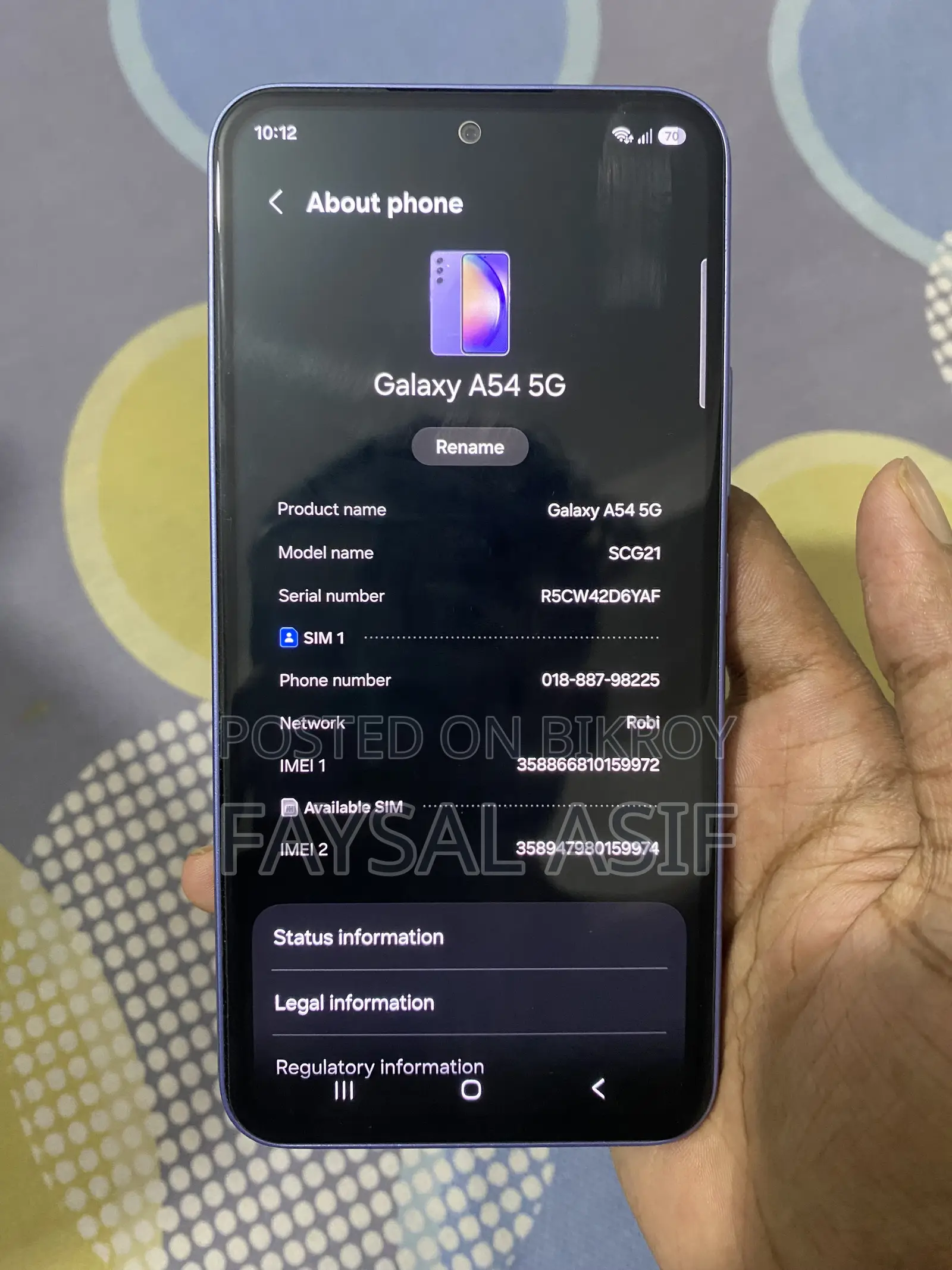 Samsung Galaxy A54 5G 128 GB Purple