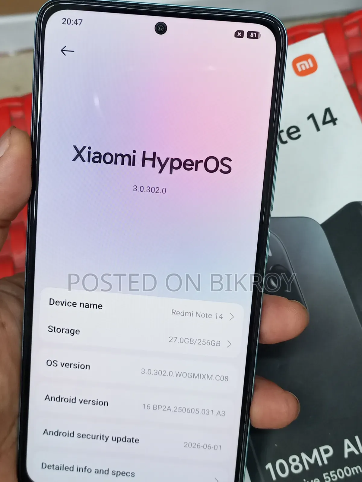 Xiaomi Redmi Note 14 4G 256 GB Bronze