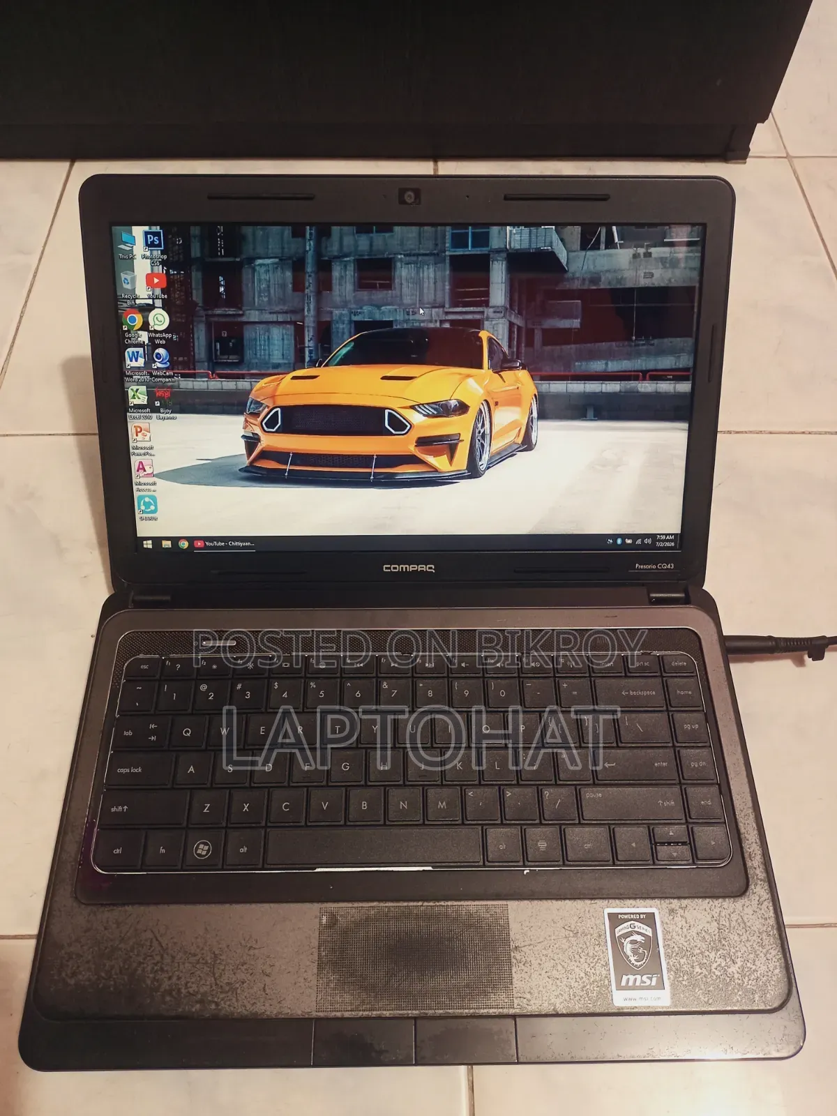 Laptop HP Compaq Presario CQ43 4GB Intel Pentium HDD 160GB