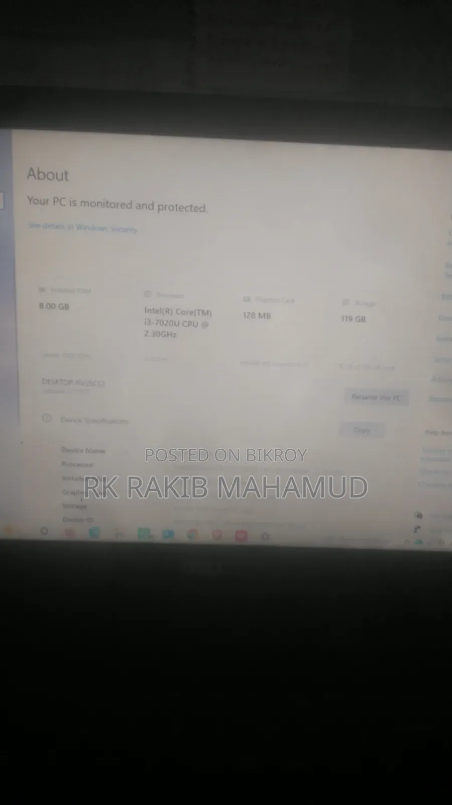 Laptop Dell Inspiron 15 8GB Intel Core I3 SSD 128GB