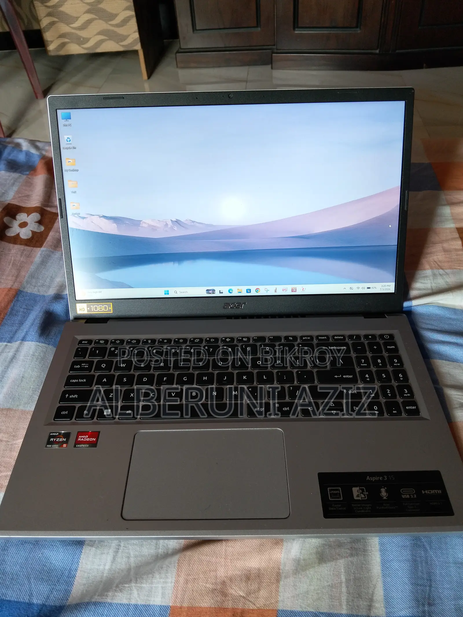 Laptop Acer Aspire 3 8GB AMD Ryzen 5 SSD 512GB