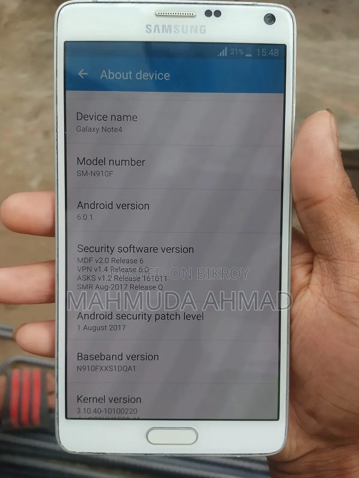Samsung Galaxy Note 4 ৩২ জিবি সাদা