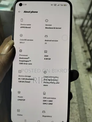 Oppo Reno5 a 128 GB Silver