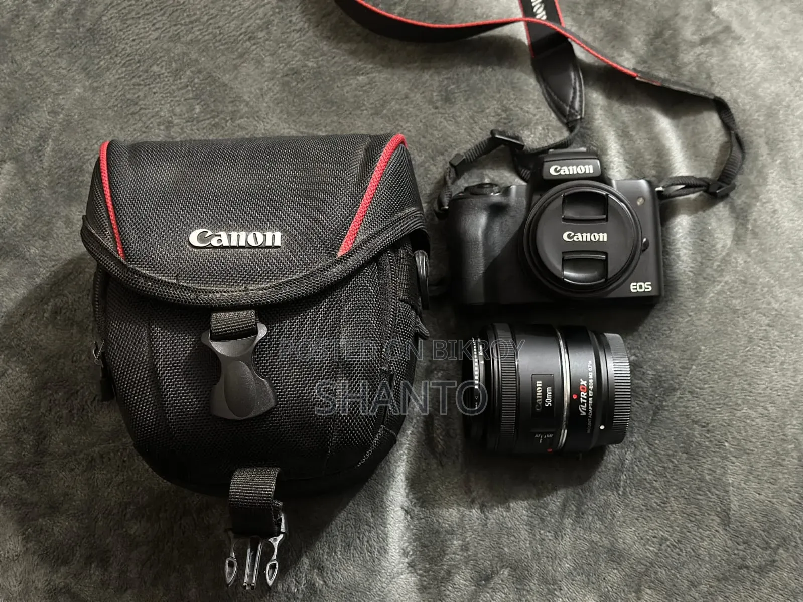 Canon M50 With Adapter And Prime Lens.